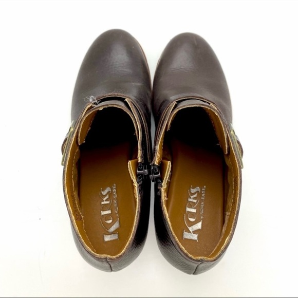 KORK Ease Belted Leather Ankle Bootie in Chocolate Brown - Picture 8 of 10